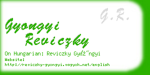 gyongyi reviczky business card